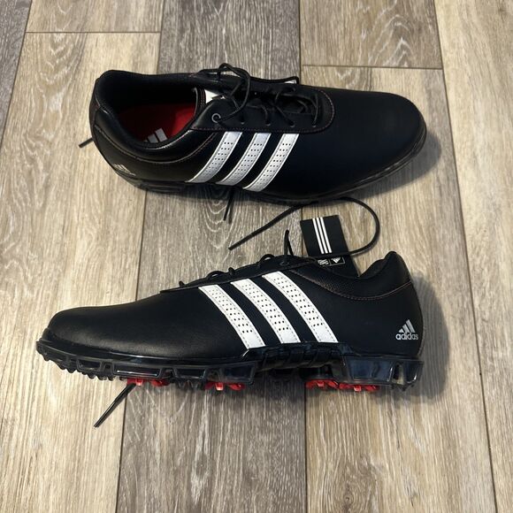 Adidas Adipure Flex Golf Shoes Men\'s Size 9.5 Spikes  Black White Red NWT main image 7